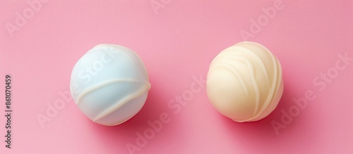 White chocolate candy ball ...