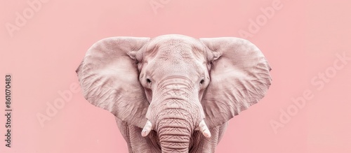 menagerie pastel background Head  Bear  Menagerie  transparent  Animal  Skin, Elephant, Mammal, Wildlife, Trunk, Tusk, Rhinoceros, Ear, Ivory, Large, Pachyderm, Grey, Gray. with copy space image