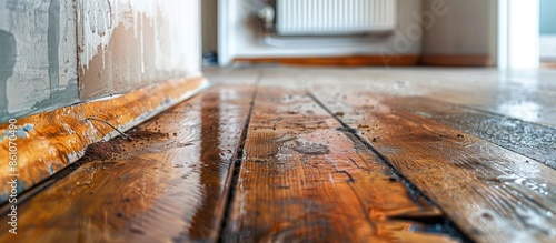 The wood skirting board bec...