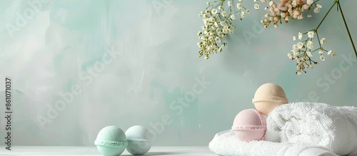 Clean soft towels and bath ...