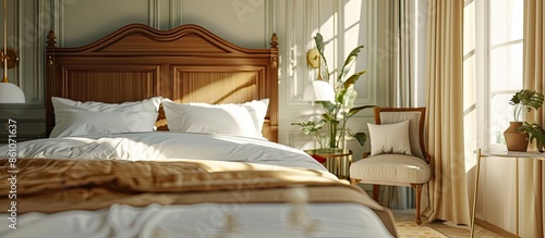 Interior of a hotel bedroom...