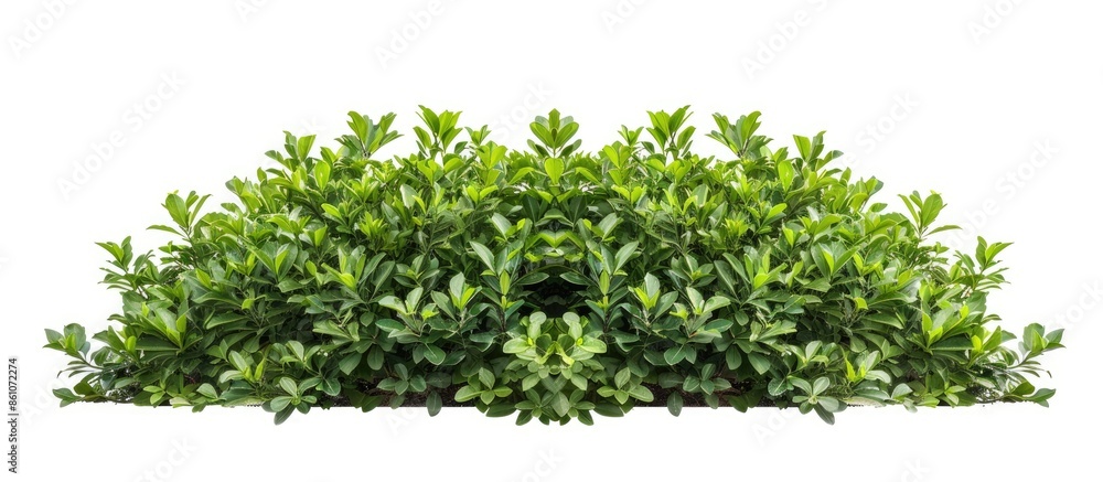 Obraz premium Bush or shrub isolated with clipping paths for garden design. pastel background. with copy space image. Place for adding text or design