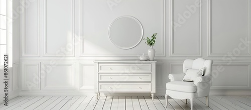 White chest of drawers, arm...