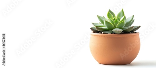 Succulent in pot isolated o...