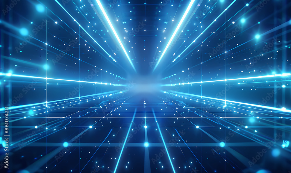 Obraz premium abstract blue background with rays