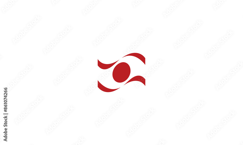Japan flag, in wavy design on white. Japan flag, in wavy design on white.