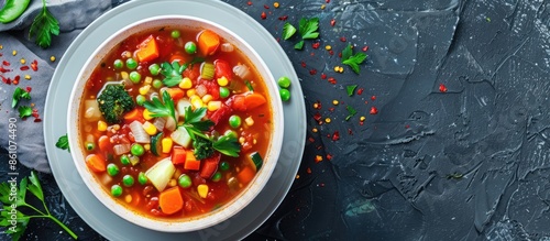 Minestrone soup from zucchi...