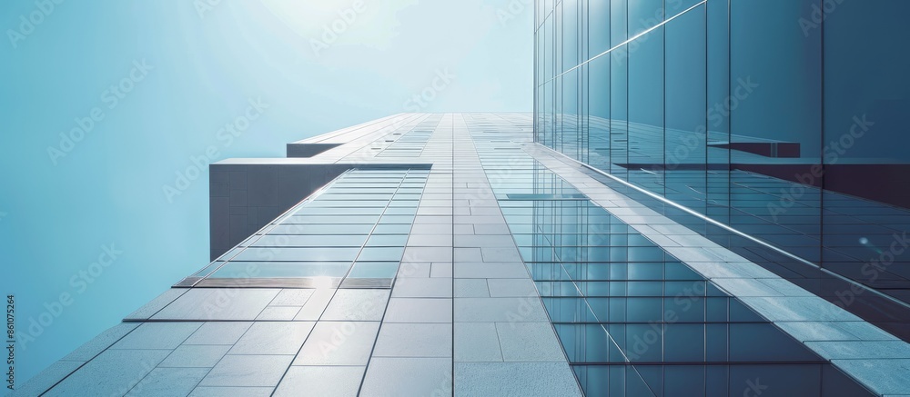 Fototapeta premium Abstract modern building. with copy space image. Place for adding text or design