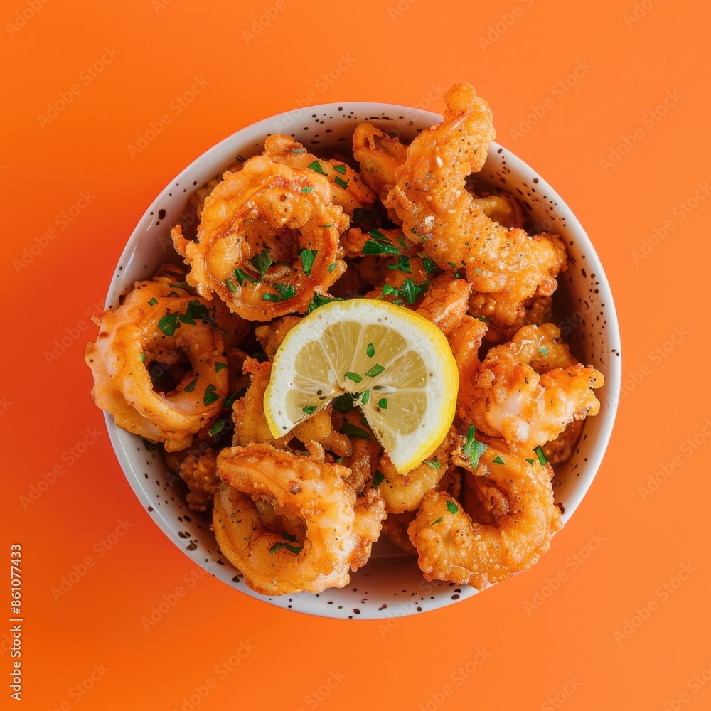 Fried Calamari with Lemon and Parsley Fried Calamari with Lemon and Parsley