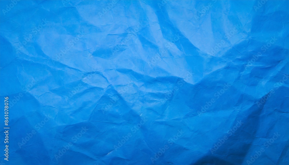 Obraz premium crumpled blue paper texture background