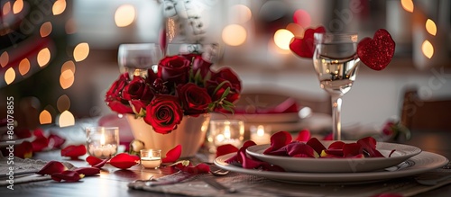 Festive table setting in di...