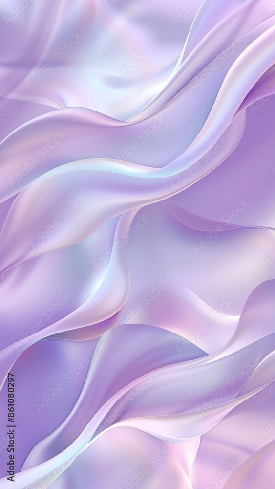 Fototapeta premium abstract 3D wallpaper of violet flowing metalic waves and shapes