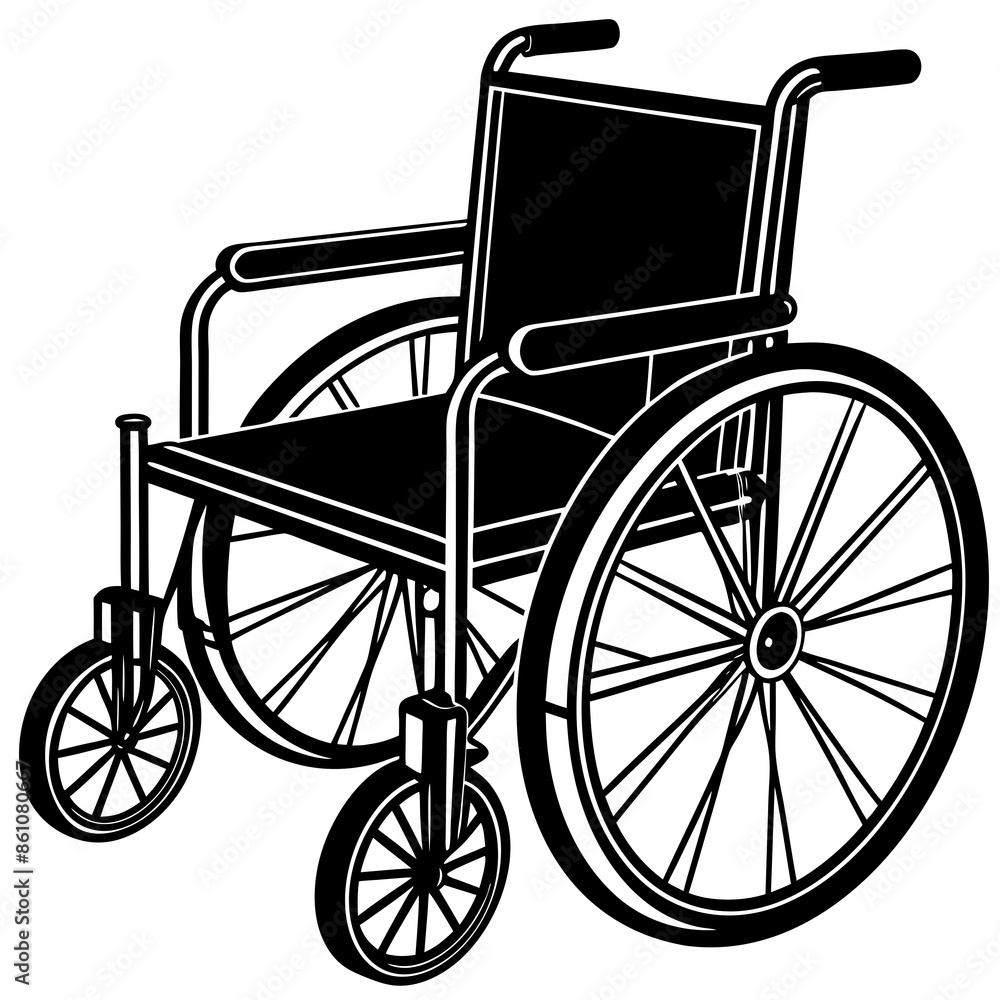 wheelchair vector illustration on white background