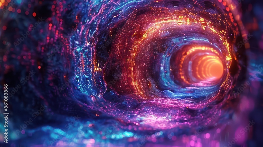 Hyper warp abstract vivid neon tunnel Hyper warp abstract vivid neon tunnel