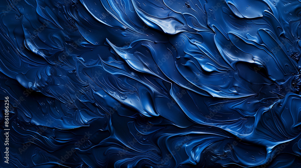 Abstract luxury elegant texture. Deep blue color background. Voluminous strokes of oil paint. Copy space. Template poster invitation flyer banner email header. Horizontal. Generative Ai content Abstract luxury elegant texture. Deep blue color background. Voluminous strokes of oil paint. Copy space. Template poster invitation flyer banner email header. Horizontal. Generative Ai content