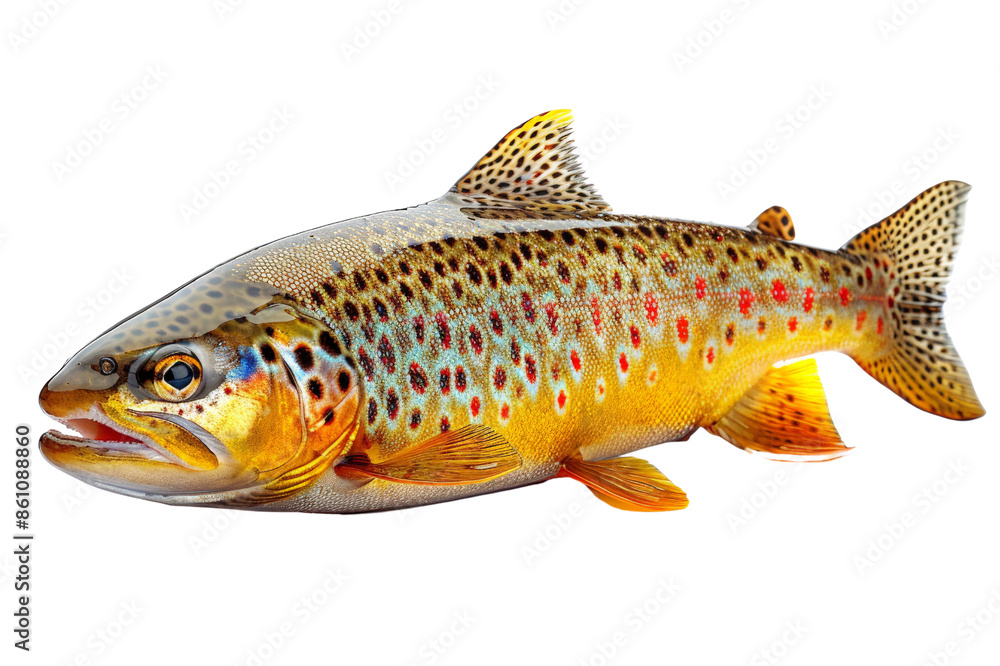 Golden Brown Trout, isolated on transparent png Golden Brown Trout, isolated on transparent png