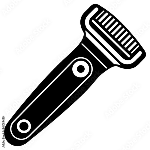 Electric razor vector icon silhouette illustration.