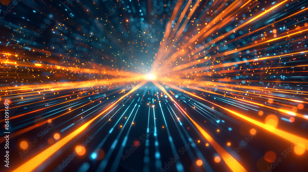 Abstract glowing lines on a dark background symbolize highspeed data transmission and vast capacity. Concept Technology, Data Transmission, Abstract Art, Glowing Lines, Dark Background Abstract glowing lines on a dark background symbolize highspeed data transmission and vast capacity. Concept Technology, Data Transmission, Abstract Art, Glowing Lines, Dark Background