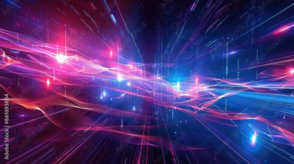 A dynamic digital space with intersecting blue and purple lines and geometric shapes, representing advanced technology and data networks.
A dynamic digital space with intersecting blue and purple lines and geometric shapes, representing advanced technology and data networks.