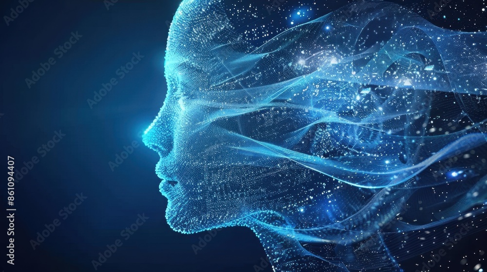 A glowing human face constructed from blue network lines and particles, symbolizing AI and digital connectivity.
A glowing human face constructed from blue network lines and particles, symbolizing AI and digital connectivity.