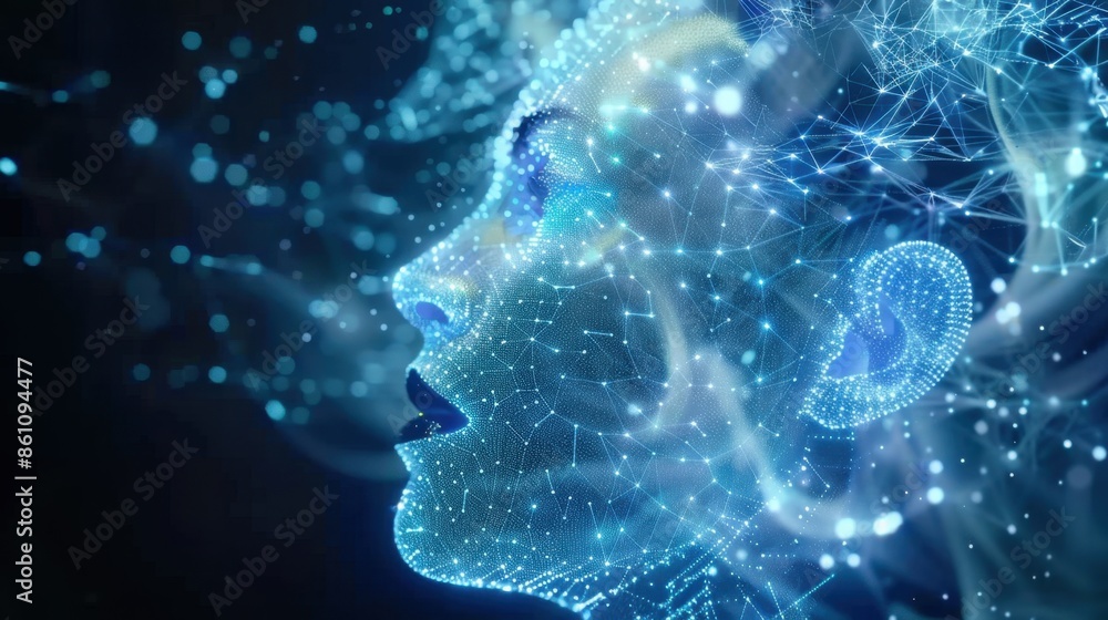 A glowing human face constructed from blue network lines and particles, symbolizing AI and digital connectivity.
A glowing human face constructed from blue network lines and particles, symbolizing AI and digital connectivity.