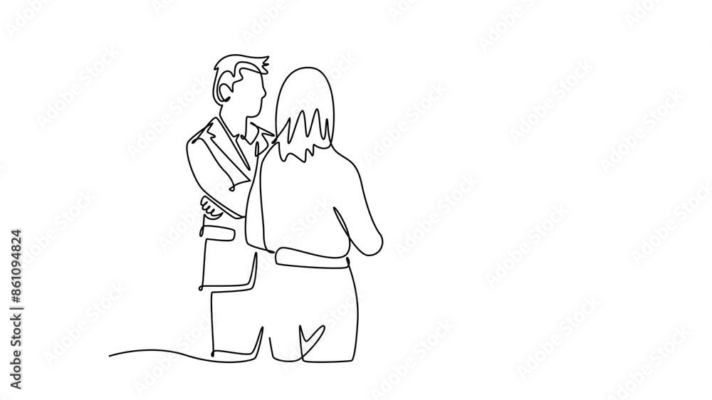 Skill and Training concept. Single line draw design. Full length animation illustration. High quality 4k footage Skill and Training concept. Single line draw design. Full length animation illustration. High quality 4k footage