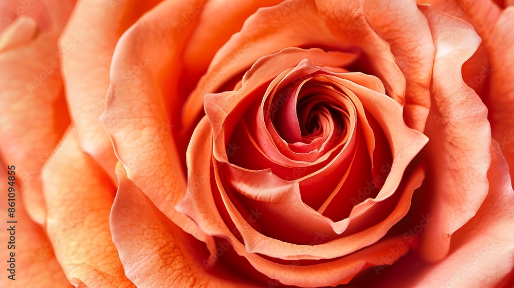 Red-orange rose close-up. Background of a single flower. AI generated Red-orange rose close-up. Background of a single flower. AI generated