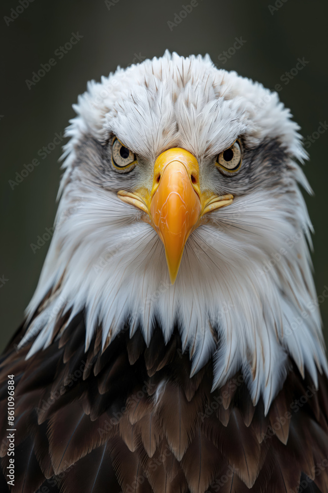 American bald eagle staring with intense gaze American bald eagle staring with intense gaze