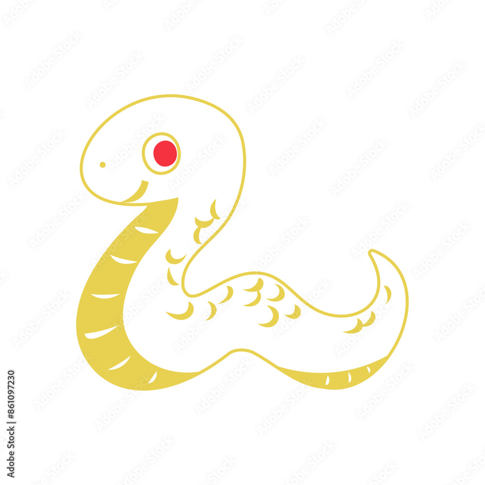 白蛇。フラットなベクターイラスト。
White snake. Flat vector illustration. 白蛇。フラットなベクターイラスト。
White snake. Flat vector illustration.