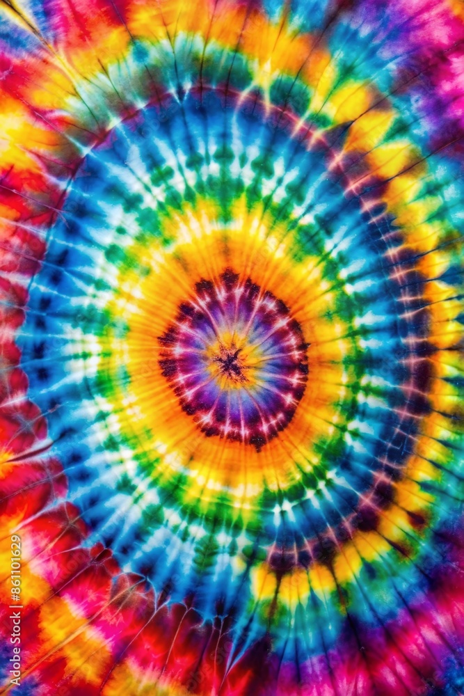 Vibrant Rainbow Spiral Tie-Dye Design for Backgrounds and Textures Vibrant Rainbow Spiral Tie-Dye Design for Backgrounds and Textures