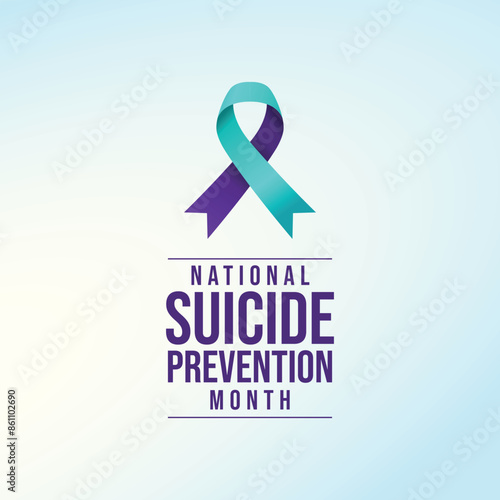 vector graphic of National Suicide Prevention Month ideal for National Suicide Prevention Month celebration.