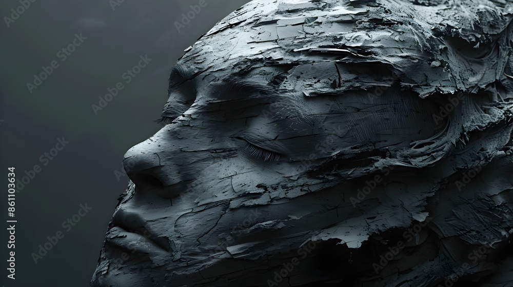 Haunting Twisted Surreal Facial Portrait with Eerie Cinematic Expressions Haunting Twisted Surreal Facial Portrait with Eerie Cinematic Expressions