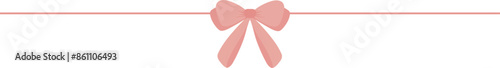 Ribbon divider label bow text separator underlines cute dividing