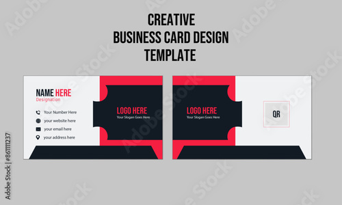 Modern Minimal Unique Creative Business Card Template photo