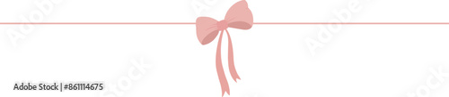 Ribbon divider label bow text separator underlines cute dividing