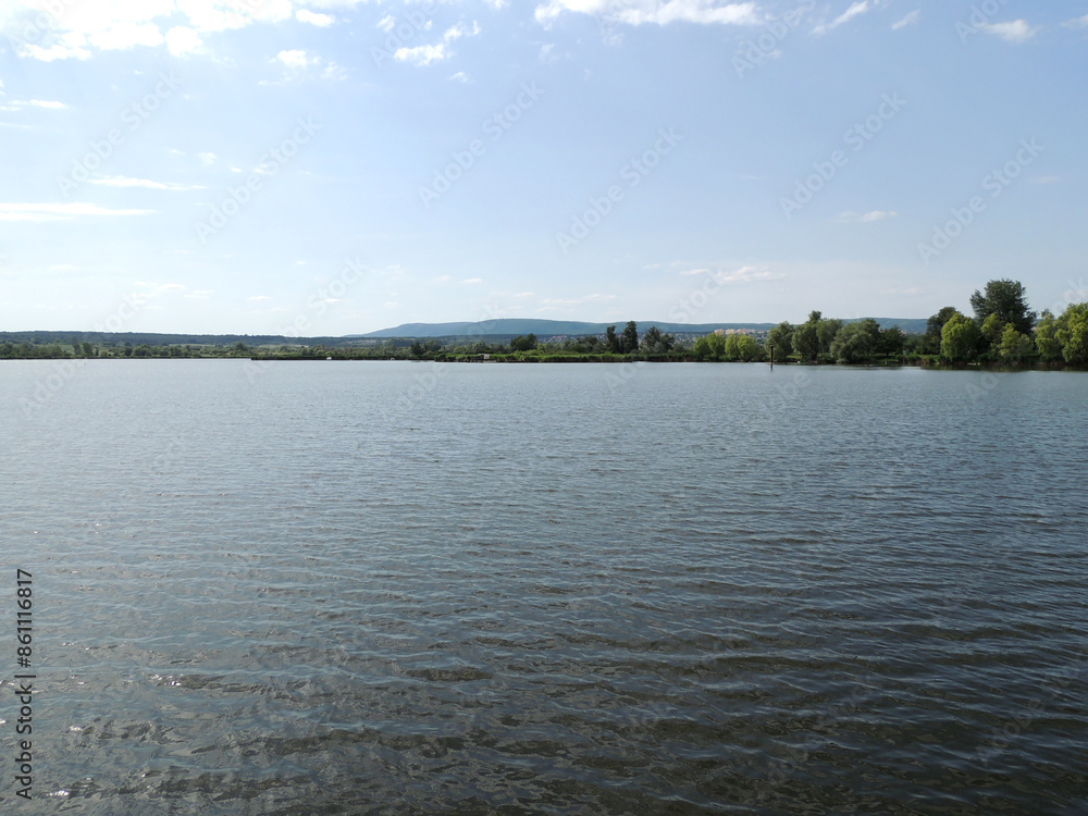 Fototapeta premium Landscape overlooking the lake