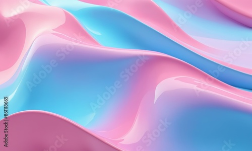Wallpaper Mural Abstract blue and pink gradient background with wavy lines Torontodigital.ca