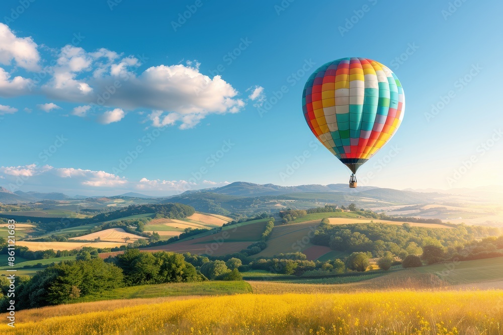 Obraz premium High in the Sky: The Allure of Hot Air Balloon Adventures