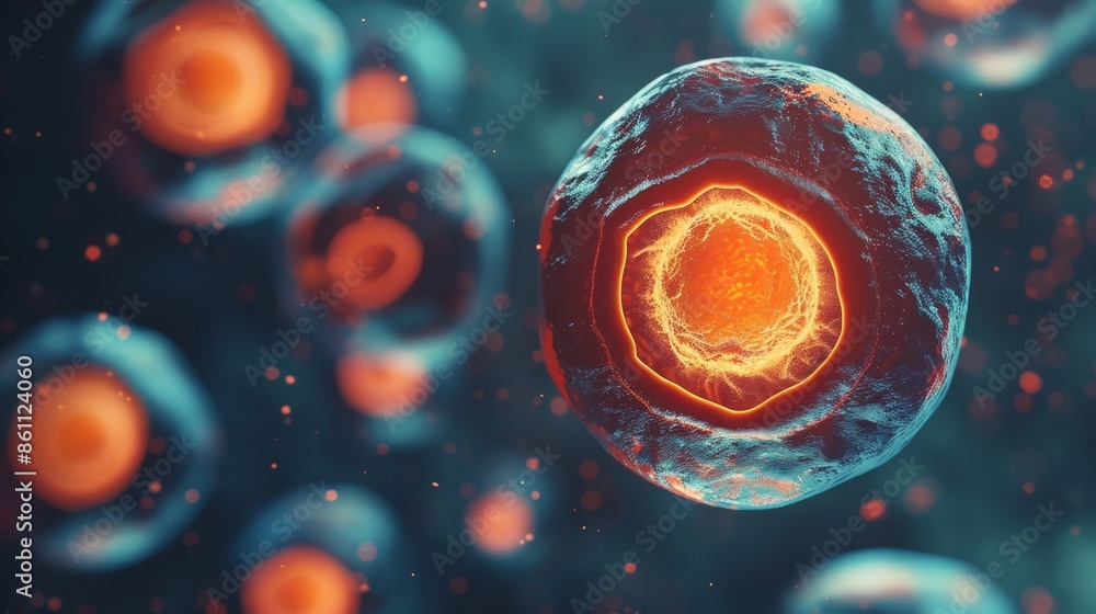 Stem Cell Microscopy Background for Scientific Research Generative AI Stem Cell Microscopy Background for Scientific Research Generative AI