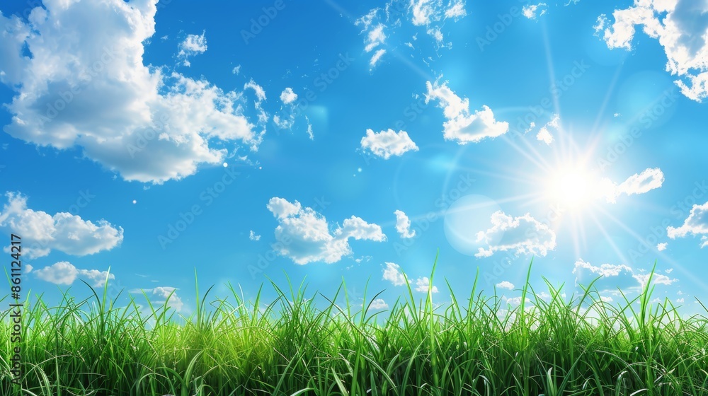 Obraz premium Vibrant Spring Background for Outdoor Scenes Generative AI