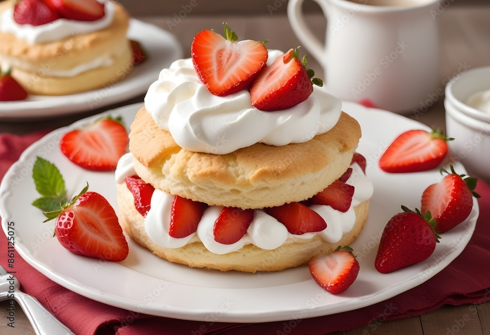 Strawberry cupcakes with whipped cream Strawberry cupcakes with whipped cream