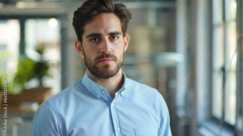 Businessman Working in Office Environment Generative AI Businessman Working in Office Environment Generative AI