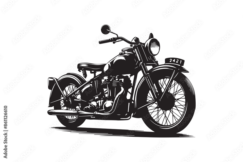 Obraz premium Motorcycle silhouette Illustration Artwork