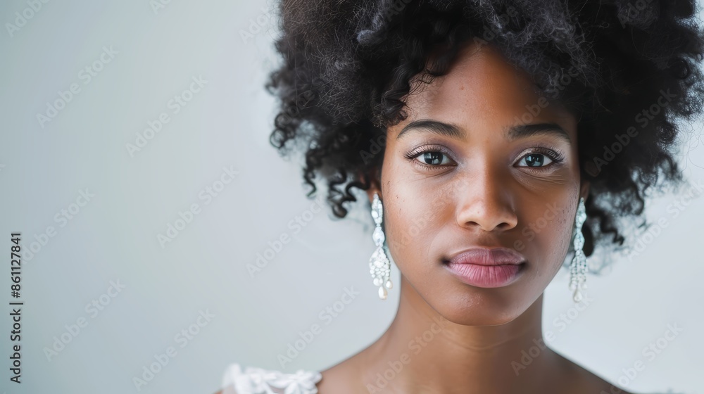 Elegant Bridal Accessories on White Background Generative AI Elegant Bridal Accessories on White Background Generative AI
