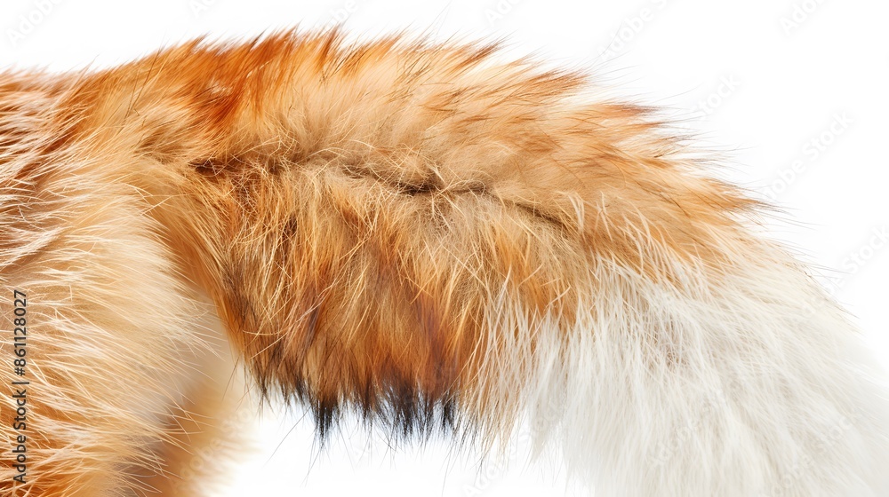 Fox Tail Isolated on White Background. Fox Tail Isolated on White Background.