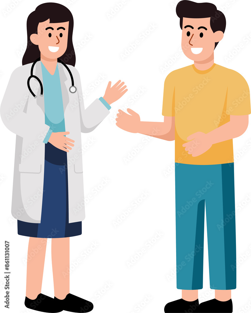 Fototapeta premium A doctor and a patient are talking to each other