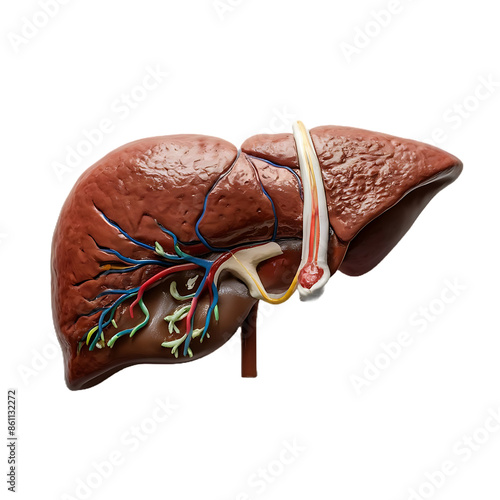 Detailed Anatomical Diagram of a Human Liver Isolated Background internal organs liver png transparent png photo image picture full hd 4k download. photo