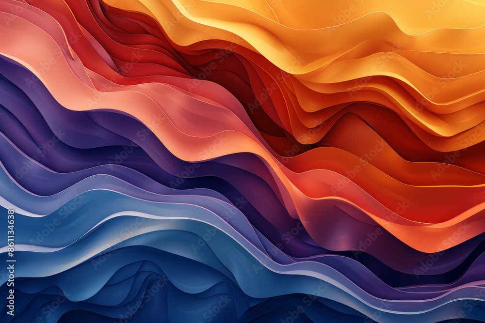 Abstract Colorful Layered Waves Vibrant Paper Art Design Background Abstract Colorful Layered Waves Vibrant Paper Art Design Background