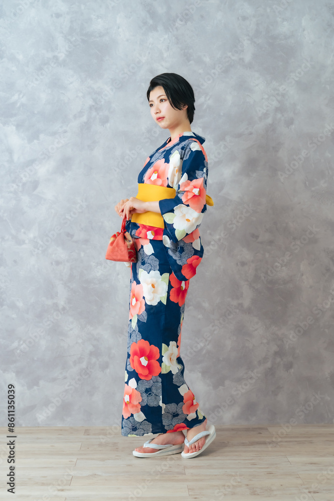 浴衣を着た女性のポートレート