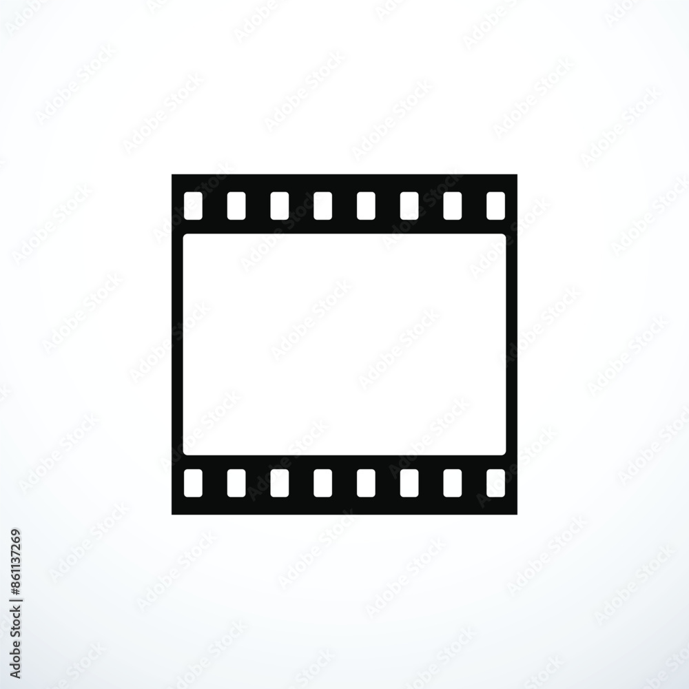 Negative film frame icon. Vector illustration Negative film frame icon. Vector illustration